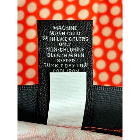 Lane Bryant Skirt The Modernist Collection Size 20 Orange White Polka Dot A-Line - Picture 7 of 11